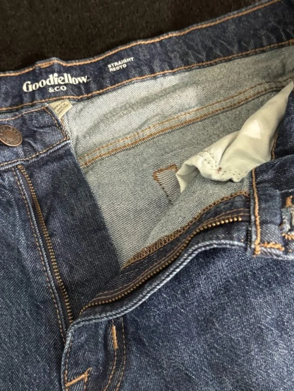 Goodfellow & Co Straight Leg Dark Wash Jeans 38x30 Worn Once
